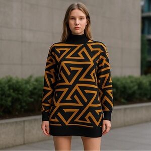 William Kasper Cashmere Vintage 80’s Retro Geometric Sweater Women’s size M